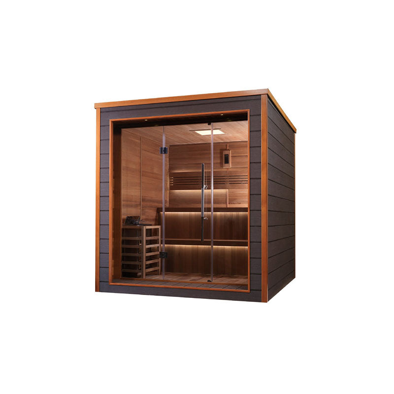 Golden Designs Saunas Golden Designs Bergen 6 Person Outdoor-Indoor Traditional Sauna (GDI-8206-01)
