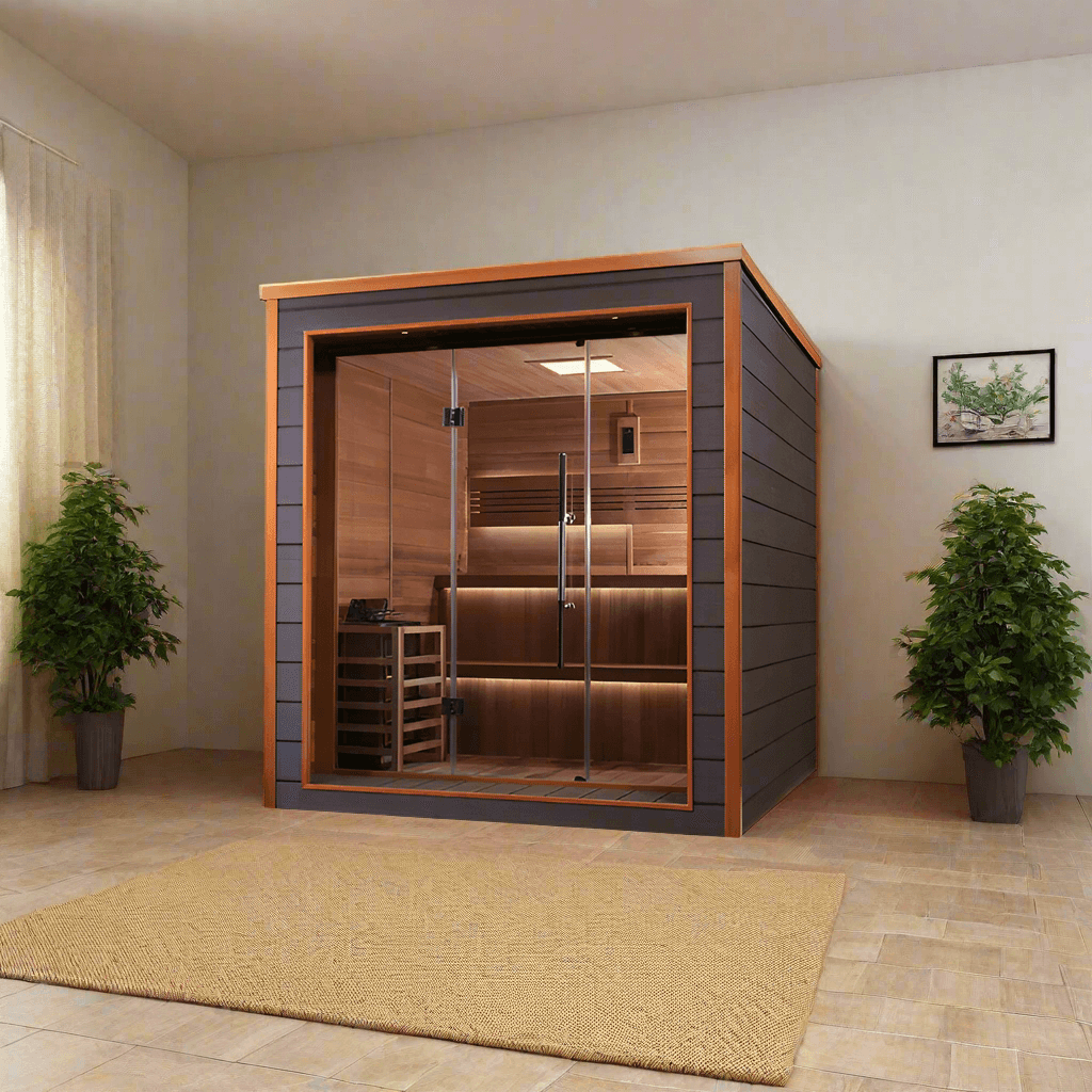 Golden Designs Saunas Golden Designs Bergen 6 Person Outdoor-Indoor Traditional Sauna (GDI-8206-01)