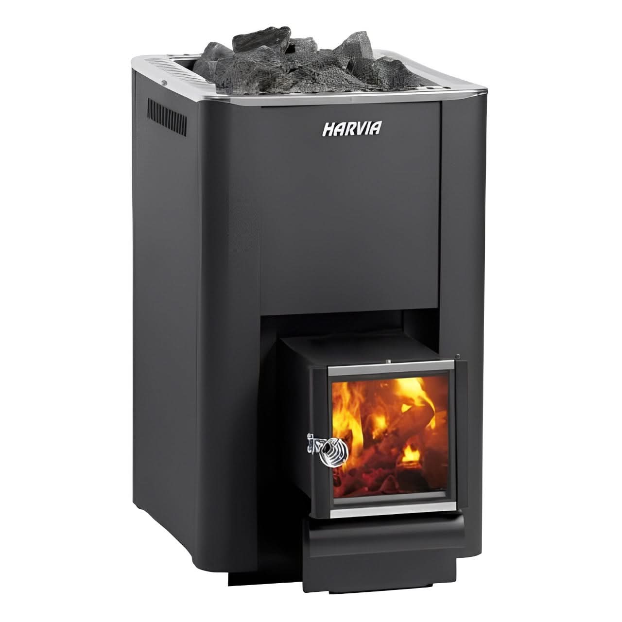 Harvia Heaters Harvia Pro 20 SL Wood Burning Sauna Stove with Firebox Extension