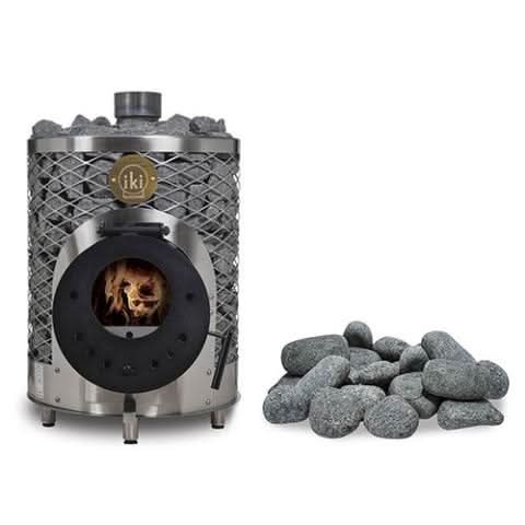IKI Heaters IKI Mini 16.6kW Wood-Burning Sauna Stove Package