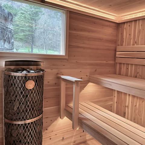 IKI Heaters IKI Wall Series 6B 6kW Sauna Heater, Built-In Controls