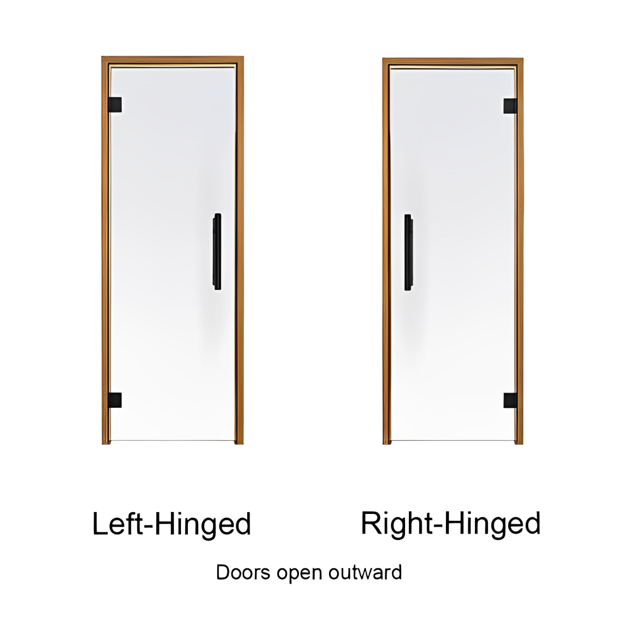 Prosaunas Thermo-Aspen Frame Clear Glass Sauna Door 24x81