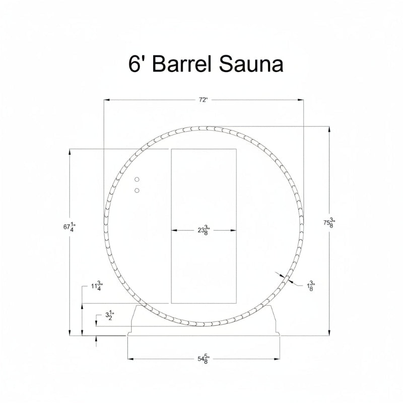Almost Heaven Outdoor Sauna Almost Heaven Watoga 4-Person Standard Barrel Sauna