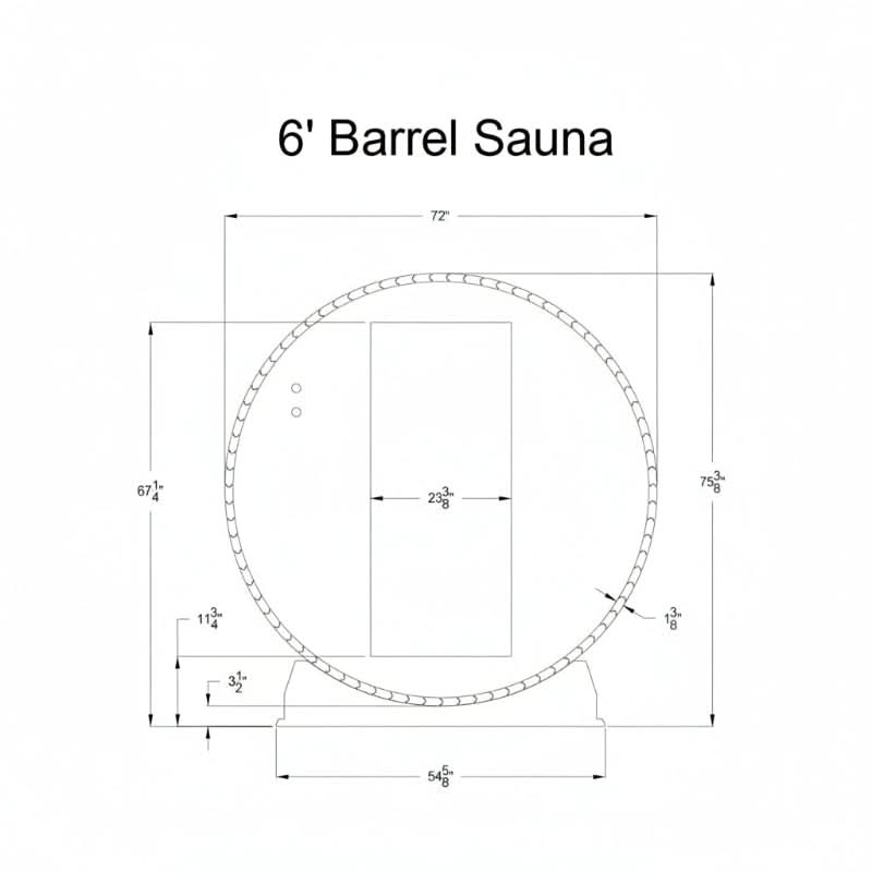Almost Heaven Outdoor Sauna Almost Heaven Watoga 4-Person Standard Barrel Sauna