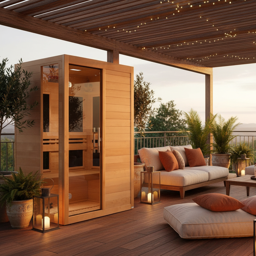 Golden Designs Saunas Golden Designs Dynamic Lucca 2 Person Ultra Low EMF FAR IR Sauna (DYN-6215-05)