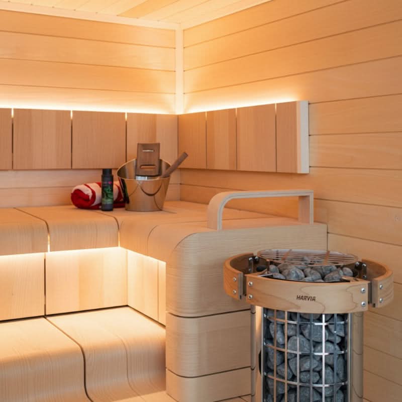 Harvia Heaters Harvia Cilindro PC90 9kW Electric Sauna Heater with Built-In Controls