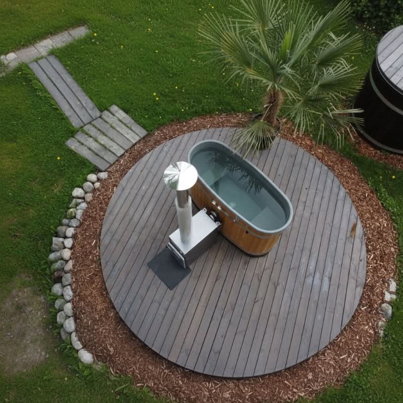 Almost Heaven Hot Tubs Almost Heaven Sindri 2 Person Wood Fired Hot Tub