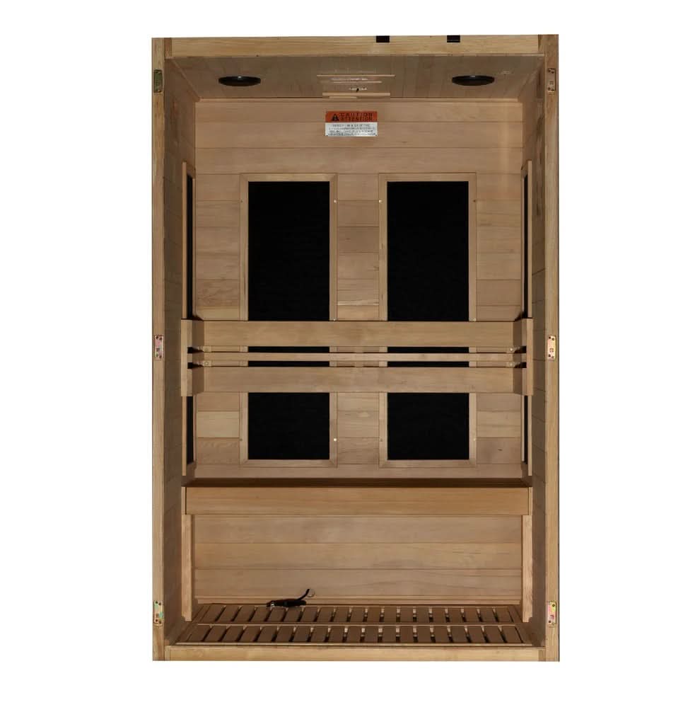 Golden Designs Saunas Golden Designs Dynamic Lucca 2 Person Ultra Low EMF FAR IR Sauna (DYN-6215-05 Elite)