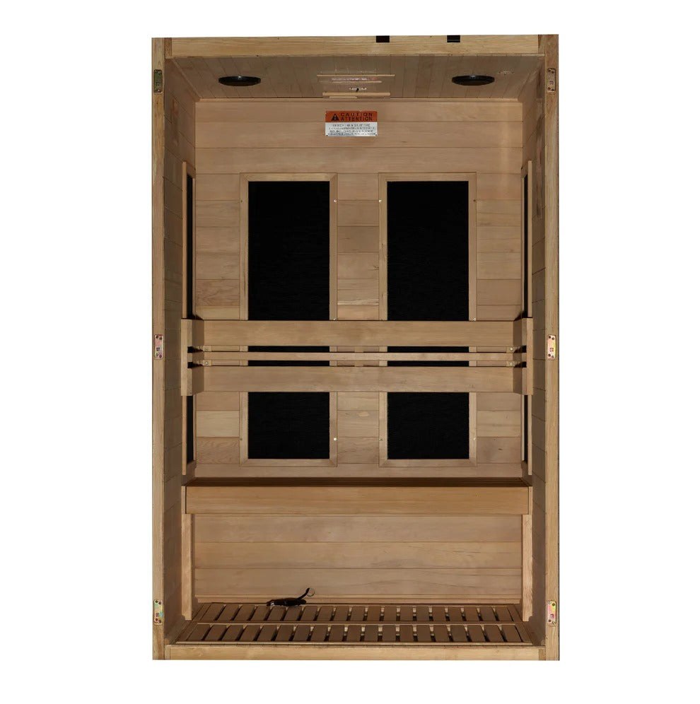 Golden Designs Saunas Golden Designs Dynamic Lucca 2 Person Ultra Low EMF FAR IR Sauna (DYN-6215-05)