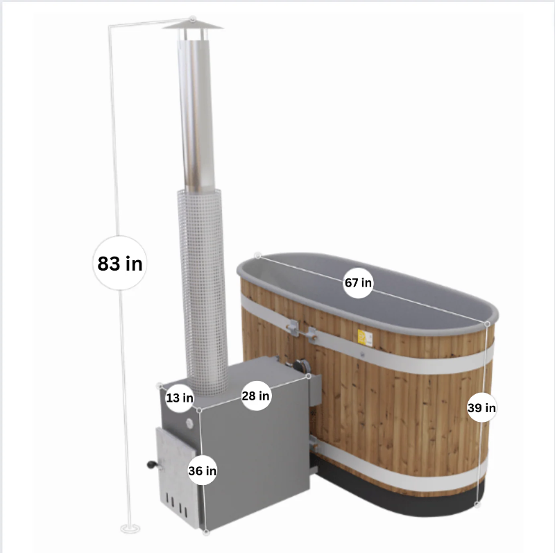 Almost Heaven Saunas & Hot Tubs Almost Heaven Salem 2 Person Barrel Sauna & Almost Heaven Sindri 2 Person Wood Fired Hot Tub