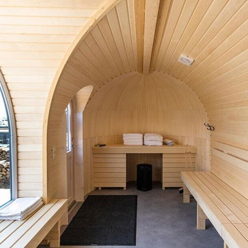 Iglucraft Saunas Iglucraft Panoramic Iglusauna 6 Person Wood Fired Outdoor Sauna