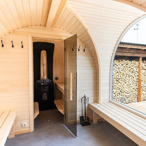 Iglucraft Saunas Iglucraft Panoramic Iglusauna 6 Person Wood Fired Outdoor Sauna