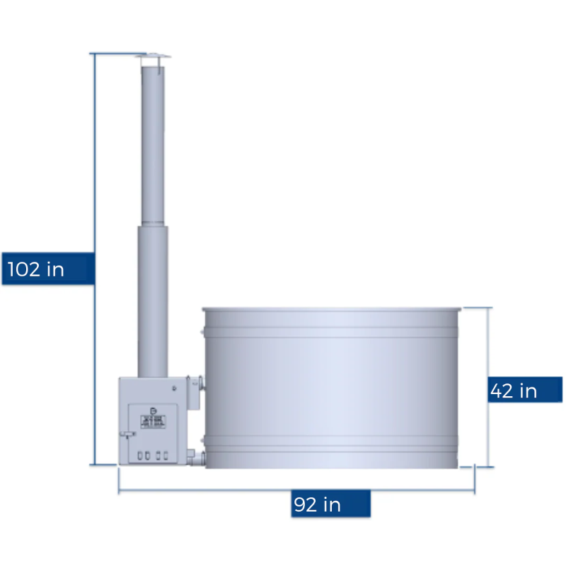Almost Heaven Saunas & Hot Tubs Almost Heaven Pinnacle 4 Person Barrel Sauna & Almost Heaven Serenity 4 Person Wood Fired Hot Tub