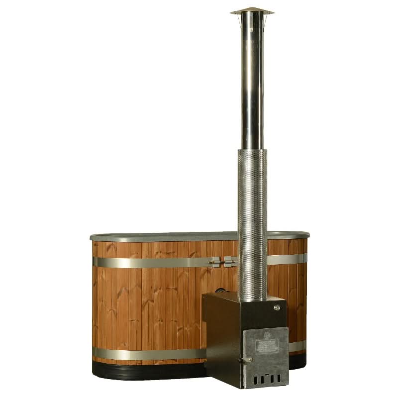 Almost Heaven Saunas & Hot Tubs Almost Heaven Salem 2 Person Barrel Sauna & Almost Heaven Sindri 2 Person Wood Fired Hot Tub