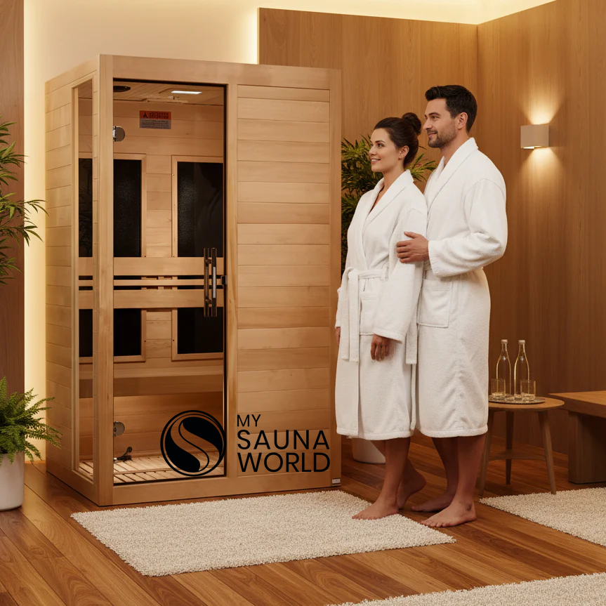 Golden Designs Saunas Golden Designs Dynamic Lucca 2 Person Ultra Low EMF FAR IR Sauna (DYN-6215-05 Elite)