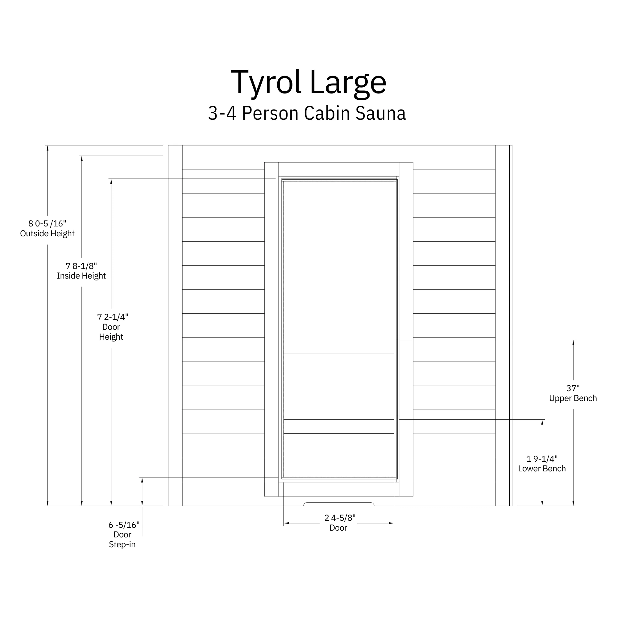 Almost Heaven Saunas Almost Heaven Tyrol 3-5 Person Indoor Sauna — Heritage Collection