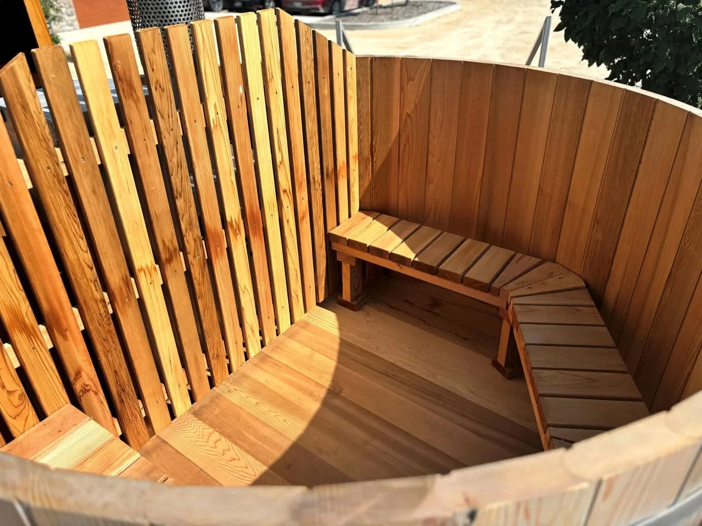 Northern Lights Hot Tubs Northern Lights 4 Person Wood Fired Hot Tub - Interior Stove