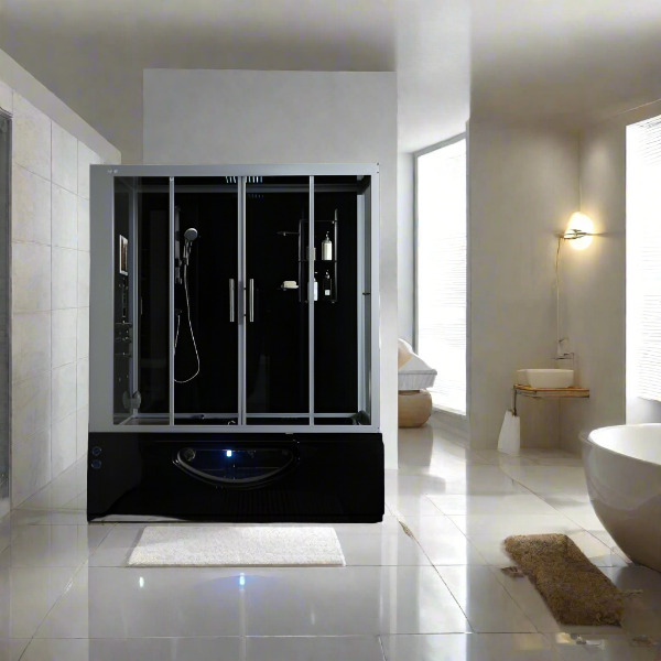 Maya Bath Showers Maya Bath Catania Platinum 2-Person Freestanding Steam Shower