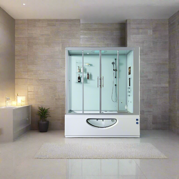 Maya Bath Showers Maya Bath Catania Platinum 2-Person Freestanding Steam Shower