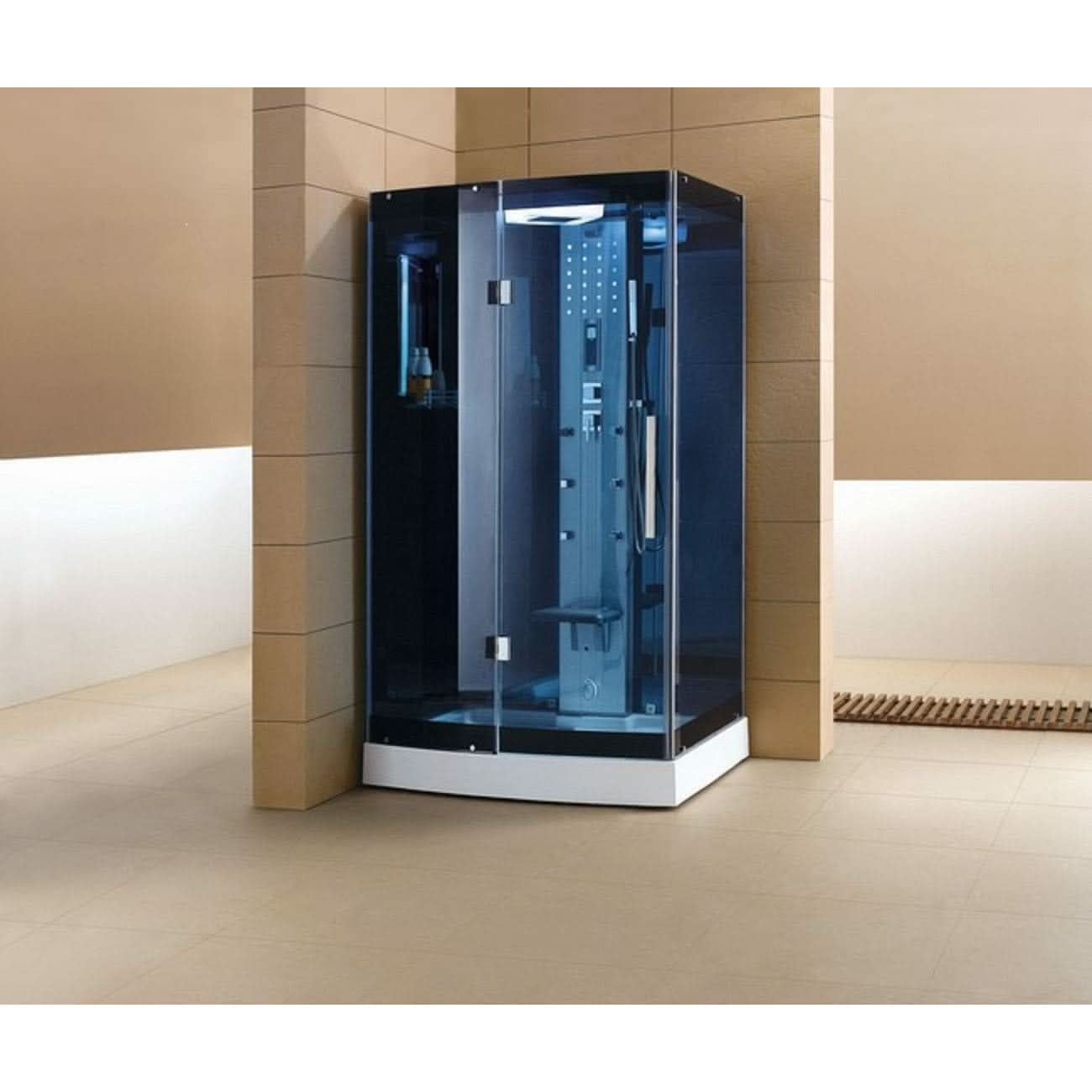 Mesa Showers Mesa WS-300A Steam Shower - 47"W x 35"D x 85"H (Blue Glass)