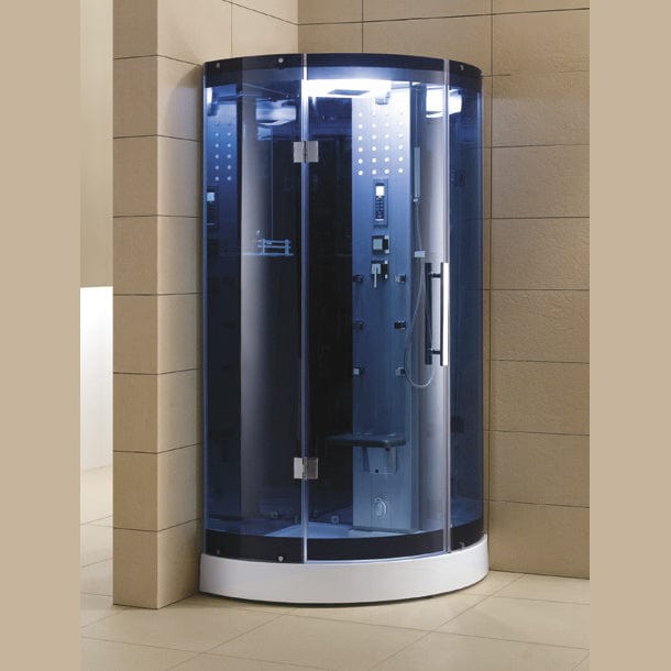 Mesa Showers Mesa WS-302A 1 Person Corner Steam Shower - 38"L x 38"W x 85"H (Blue Glass)
