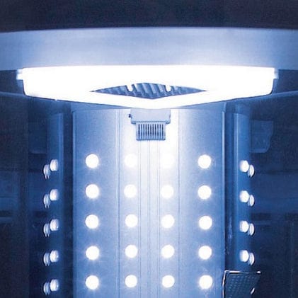 Mesa Showers Mesa WS-302A 1 Person Corner Steam Shower - 38"L x 38"W x 85"H (Blue Glass)