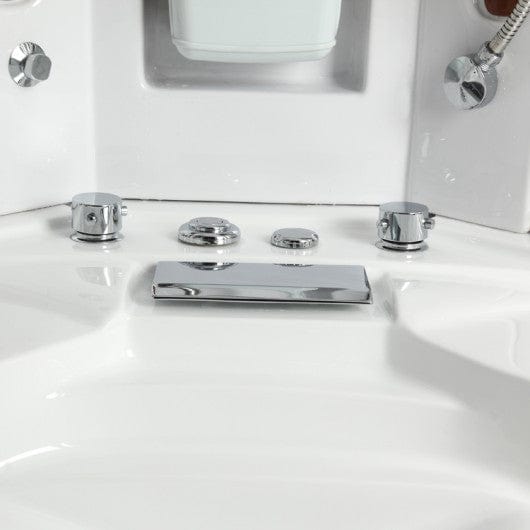 Mesa Showers Mesa WS-608A 2 Person Corner Steam Shower with Jetted Tub - 63" x 63" x 85"