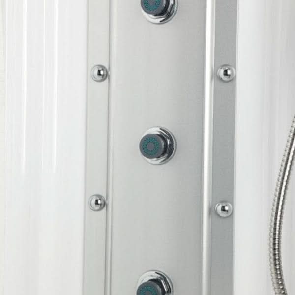 Mesa Showers Mesa WS-608P Steam Shower Tub Combo-63"x63"x85" (Blue Glass)