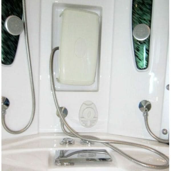 Mesa Showers Mesa WS-608P Steam Shower Tub Combo-63"x63"x85" (Blue Glass)