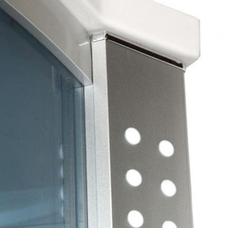 Mesa Showers Mesa WS-701A 2 Person Corner Steam Shower with Jetted Tub - 66"L x 66"W x 87"H (Blue Glass)