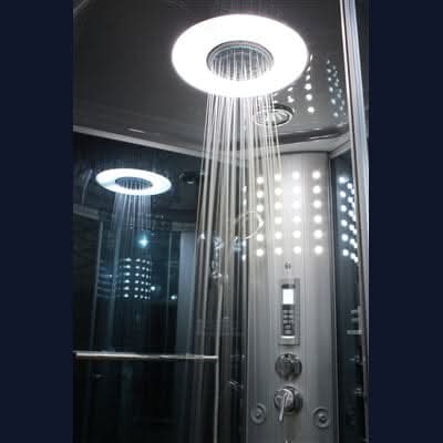 Mesa Showers Mesa WS-801L 1 Person Corner Steam Shower - 42"L x 42"W x 85"H (Blue Glass)