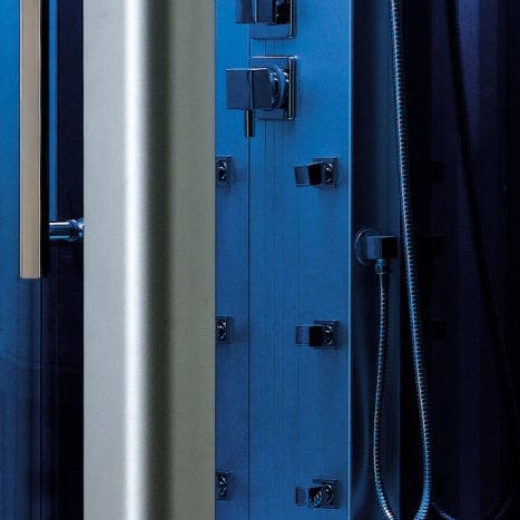 Mesa Showers Mesa WS-802L 1 Person Walk-In Steam Shower - 45"W x 32"D x 85"H (Blue Glass)