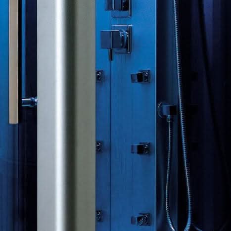 Mesa Showers Mesa WS-802L 1 Person Walk-In Steam Shower - 45"W x 32"D x 85"H (Blue Glass)