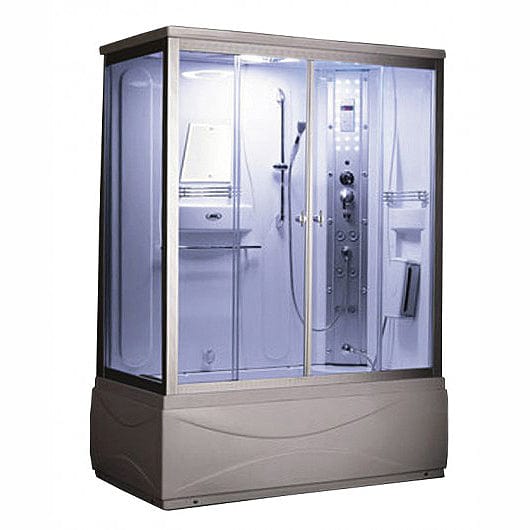 Mesa Showers Mesa WS-905 1 Person Walk-In Steam Shower with Jetted Tub - 60"L x 33"W x 85"H