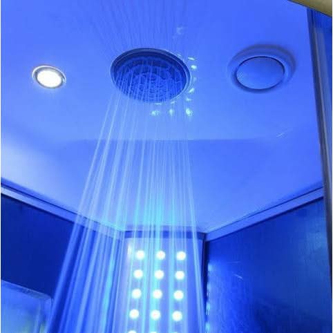 Mesa Showers Mesa WS-9090K 1 Person Corner Steam Shower - 36"L x 36"W x 85"H (Blue Glass)