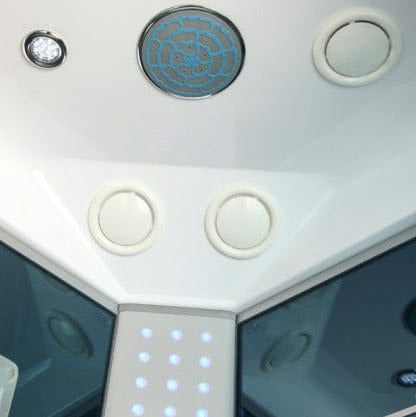 Mesa Showers Mesa WS-9090K 1 Person Corner Steam Shower - 36"L x 36"W x 85"H (Blue Glass)
