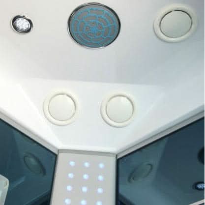 Mesa Showers Mesa WS-9090K 1 Person Corner Steam Shower - 36"L x 36"W x 85"H (Blue Glass)