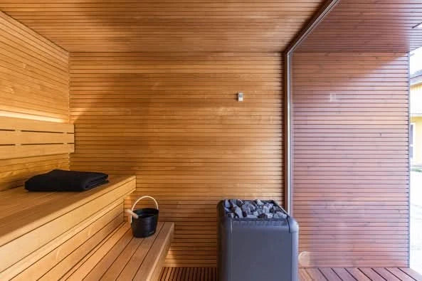 Auroom Saunas Auroom Natura Modern Outdoor Sauna with Changing Room