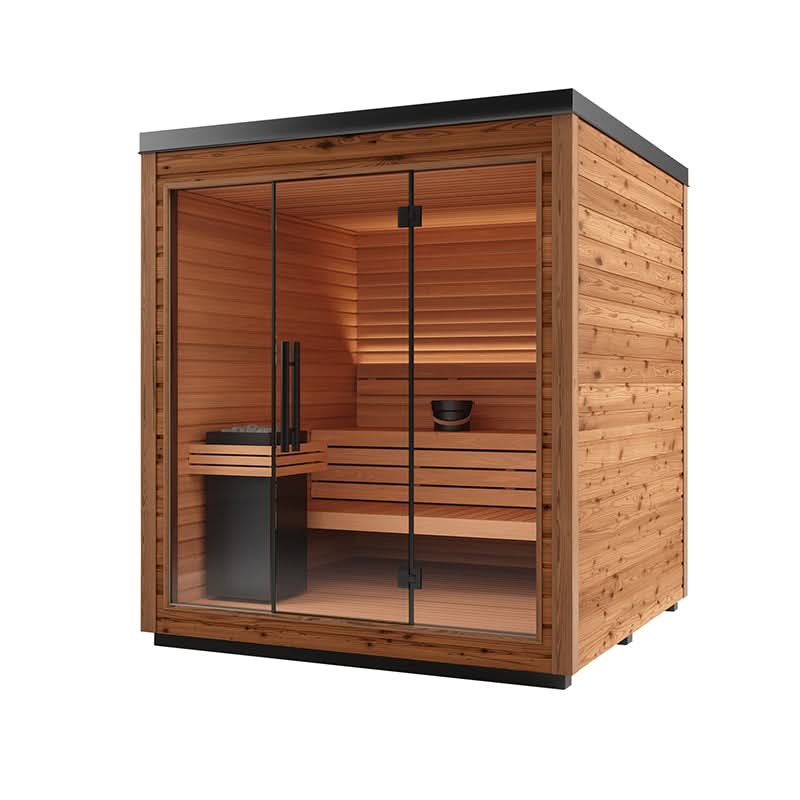 Auroom Saunas Auroom Mira L 5-Person Outdoor Modular Cabin Sauna Kit