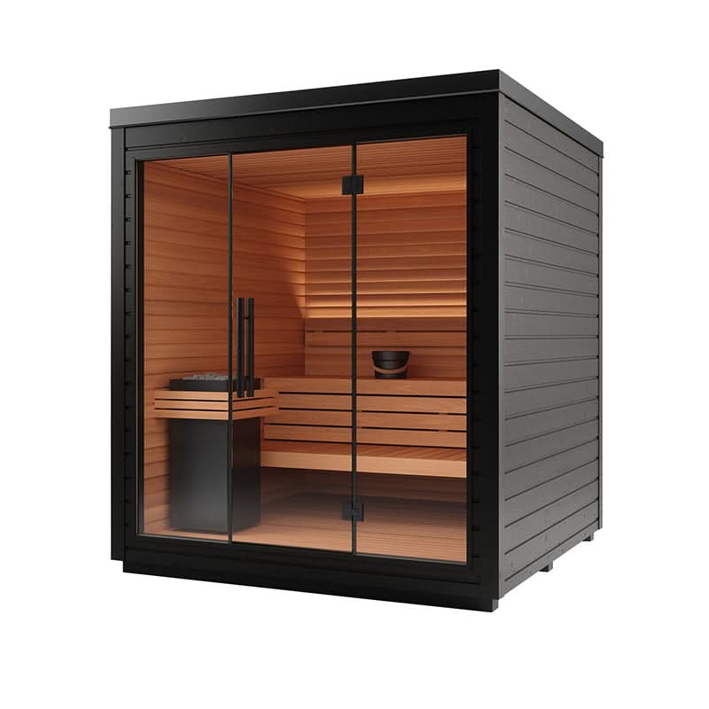 Auroom Saunas Auroom Mira L 5-Person Outdoor Modular Cabin Sauna Kit