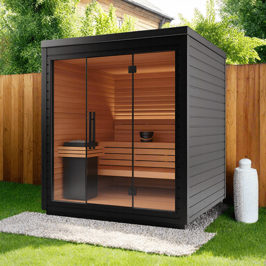 Auroom Saunas Auroom Mira L 5-Person Outdoor Modular Cabin Sauna Kit