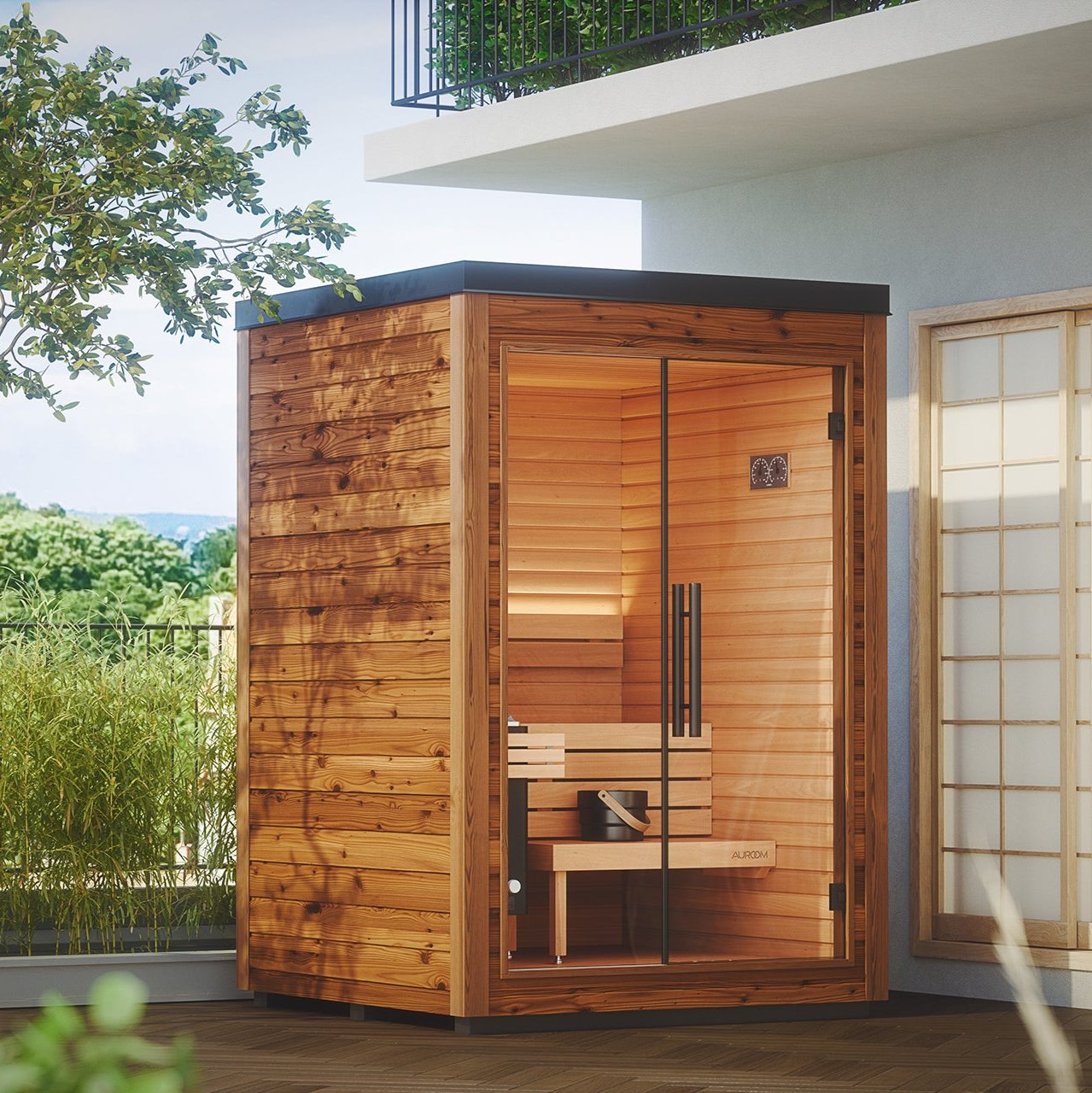 Auroom Saunas Auroom Mira S 1-2 Person Outdoor Modular Cabin Sauna Kit