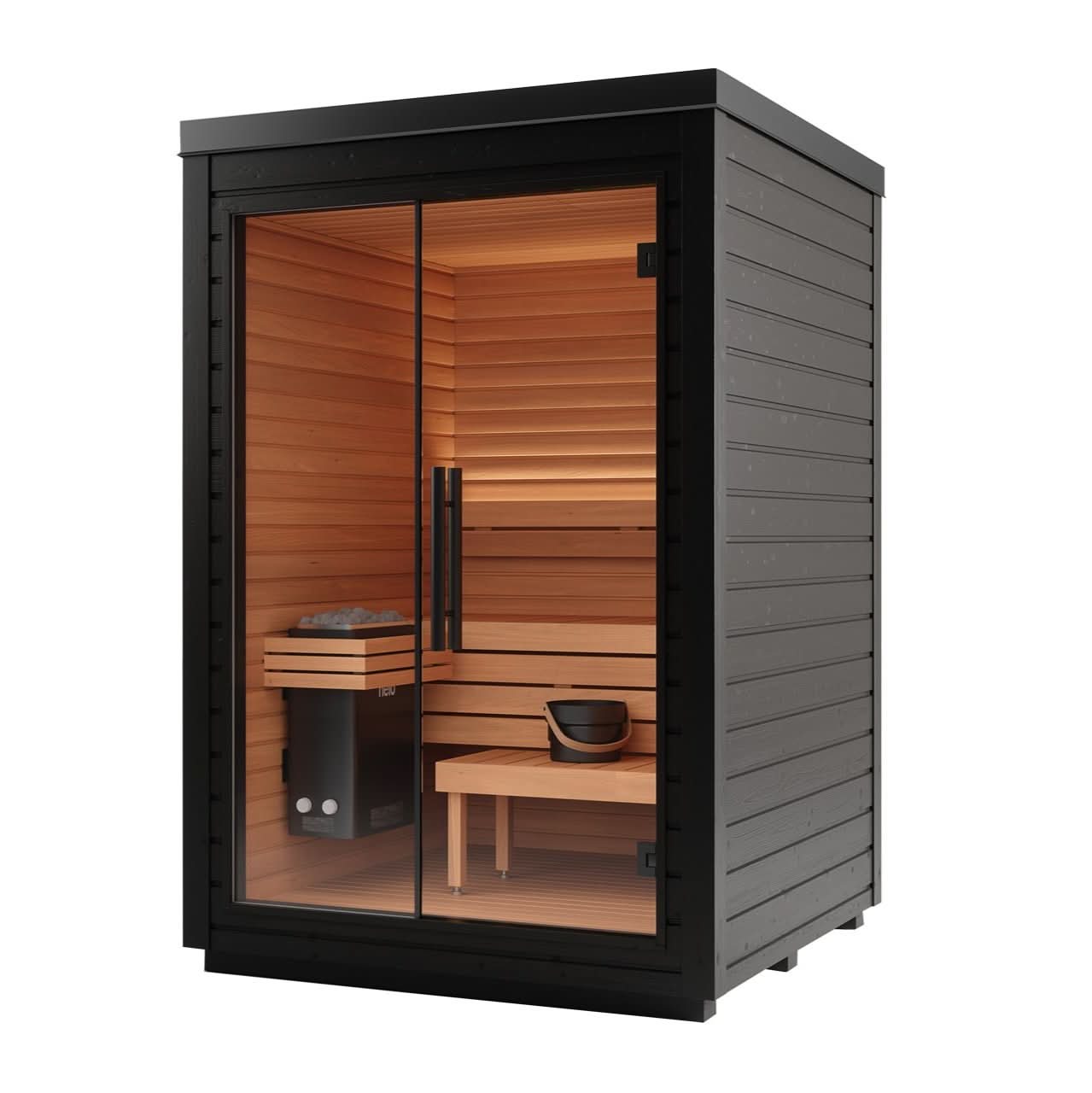 Auroom Saunas Auroom Mira S 1-2 Person Outdoor Modular Cabin Sauna Kit