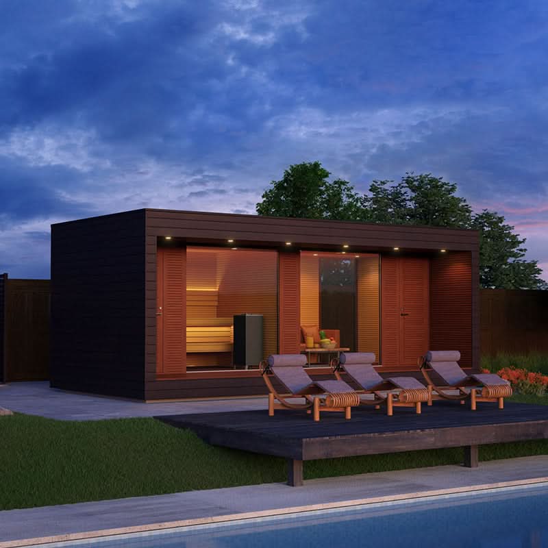 Auroom Saunas Auroom Natura 5 Person Outdoor Lounge Cabin