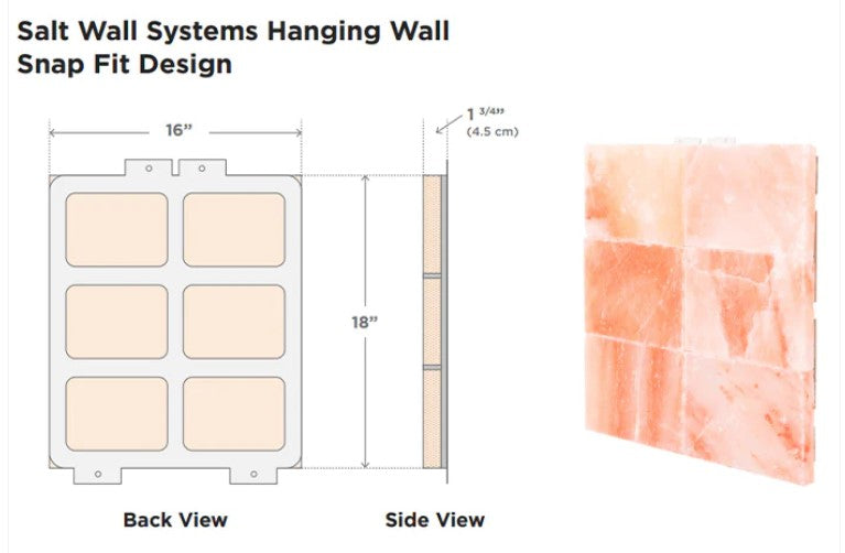 My Sauna World Accessories Scandia Himalayan Salt Wall Panels 18"x16"