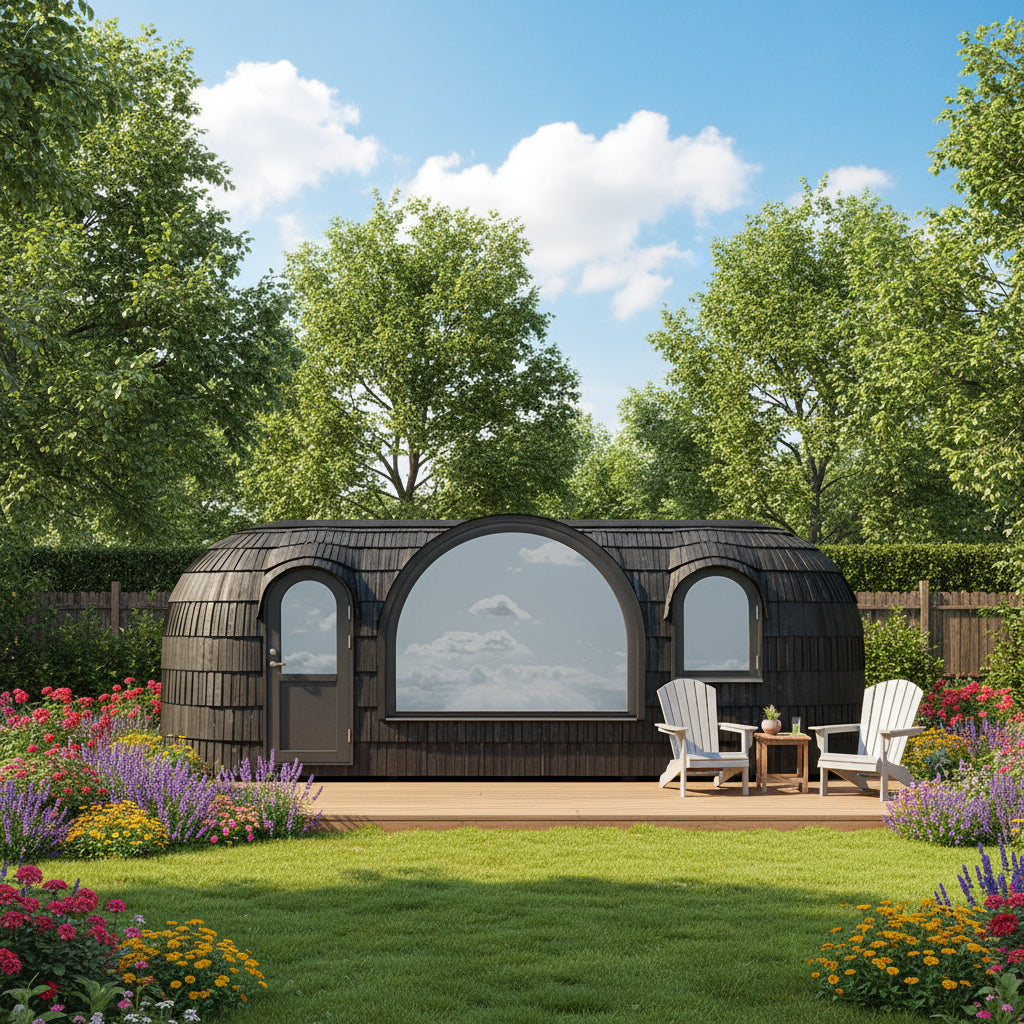 Iglucraft Saunas Iglucraft Panoramic Iglusauna 6 Person Wood Fired Outdoor Sauna
