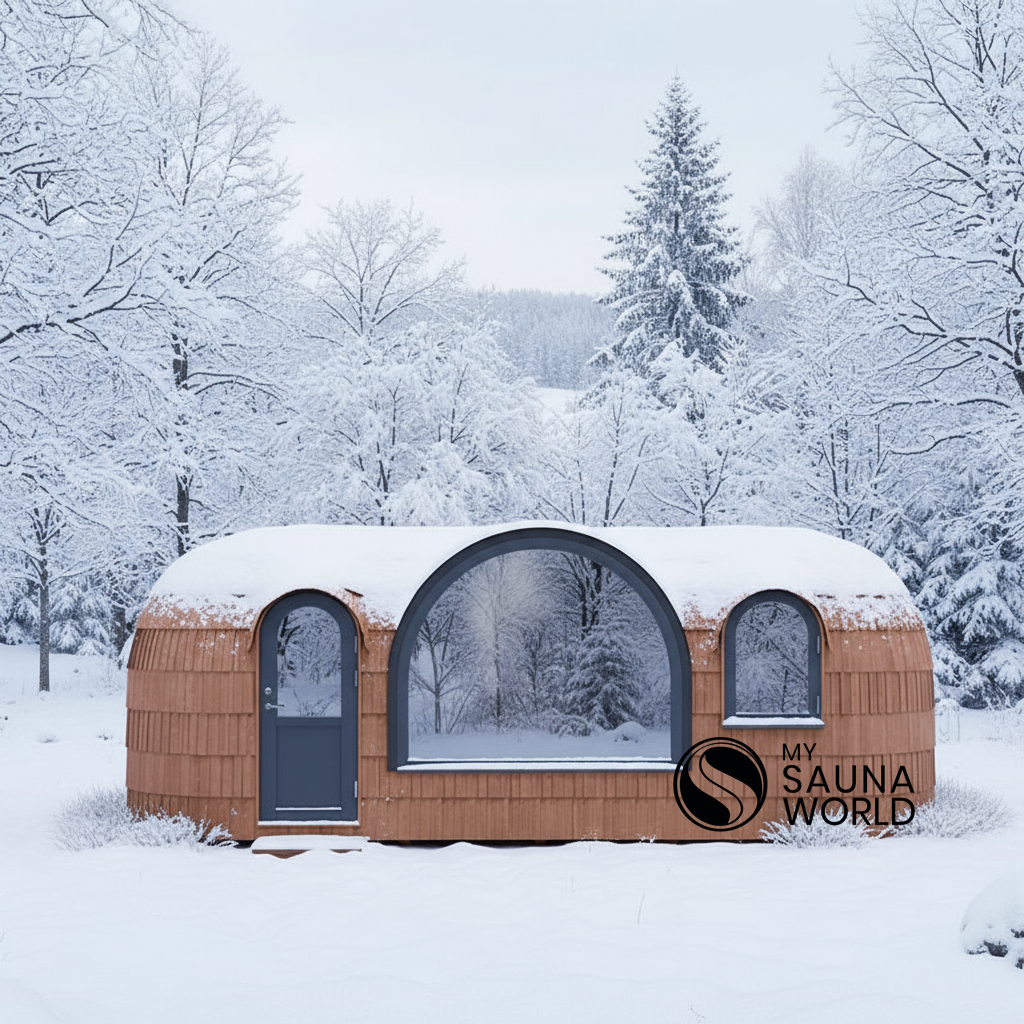 Iglucraft Saunas Iglucraft Panoramic Iglusauna 6 Person Wood Fired Outdoor Sauna