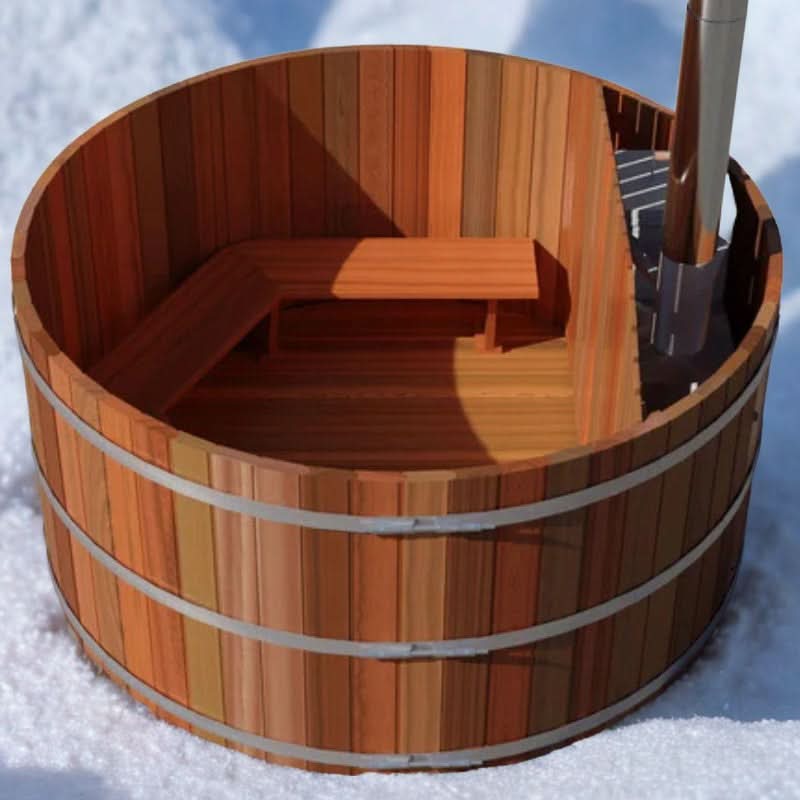 Northern Lights Hot Tubs Northern Lights 4 Person Wood Fired Hot Tub - Interior Stove