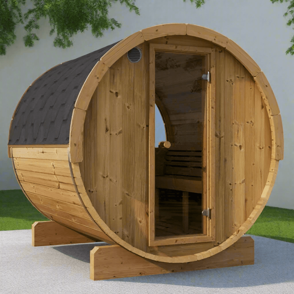 SaunaLife Saunas SaunaLife Model E8W 6 Person Sauna Barrel - Window