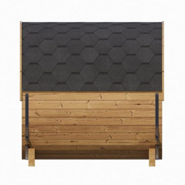 SaunaLife Saunas SaunaLife Model E7G 4 Person Barrel Sauna With Glass Front